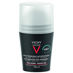 VICHY HOMME DÉODORANT 48H Détranspirant Bille Peau Sensible -