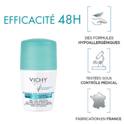 VICHY DÉODORANT 48H Anti Transpirant Bille - Lot de 2x50ml