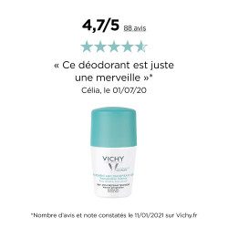 VICHY DÉODORANT ANTI-TRANSPIRANT Peau Sensible Roll-on - Lot de