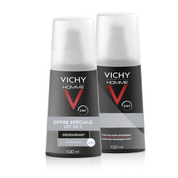 VICHY HOMME DÉODORANT Vaporisateur - Lot de 2x100ml