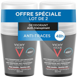 VICHY HOMME DÉODORANT 48H Détranspirant Bille Peau Sensible -