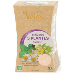 HERBORISTE DU VELAY INFUSION BIO SOMMEIL SPÉCIALE 5 PLANTES -