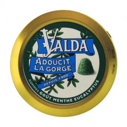 VALDA Gomme Menthe Eucalyptus Sucre - 50g