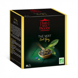 THÉ DE LA PAGODE Thé Vert Earl Grey - 20 Sachets