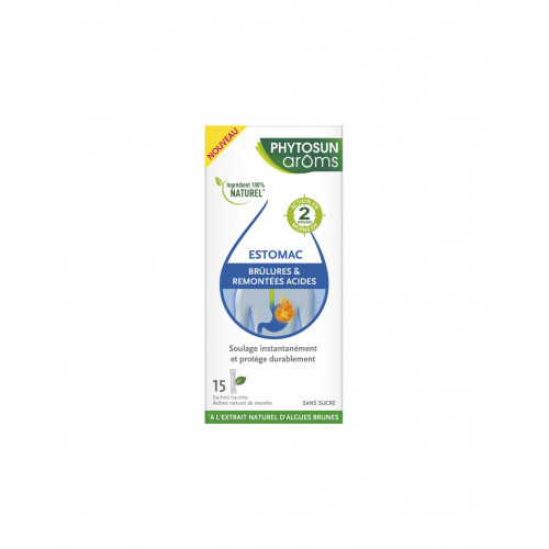 PHYTOSUN AROMS ESTOMAC BRÛLURE ET REMONTES ACIDES - 15 Sachets