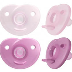 AVENT Sucettes Orthodontiques 0-6 Mois Silicone - Colori Fille