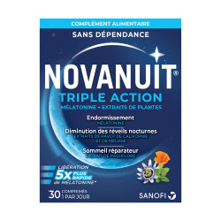 NOVANUIT TRIPLE ACTION Sommeil Complément Alimentaire - 30