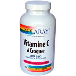 SOLARAY VITAMINE C 500mg A Croquer Goût Cerise - 30 Comprimés