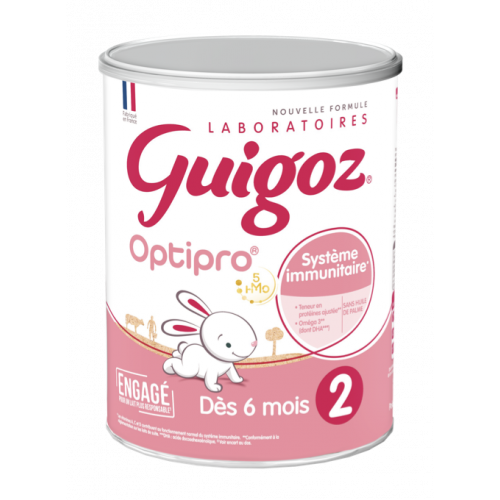 GUIGOZ OPTIPRO 2 Lait en Poudre Bébé Dès 6 mois - 780g