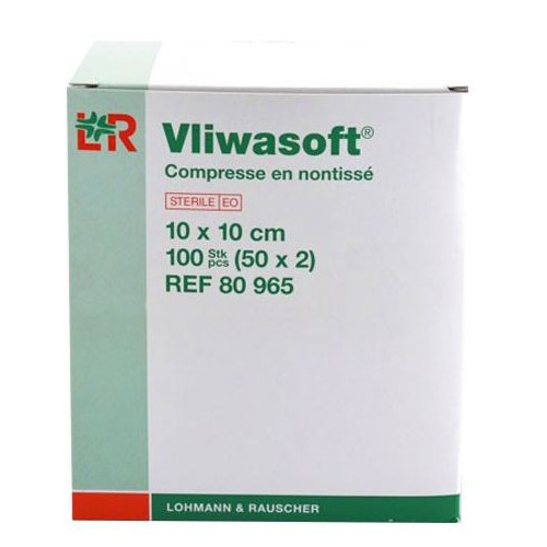 VLIWASOFT COMPRESSE NON TISSÉ 10x10cm - 50 Sachets de 2