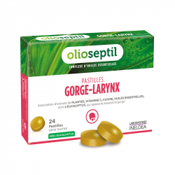 OLIOSEPTIL PASTILLES GORGE-LARYNX Miel Plantes - 24 Pastilles