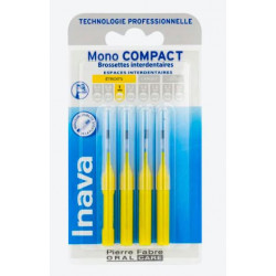 INAVA BROSSETTE MONO COMPACT JAUNE 1mm - 4 Brossettes