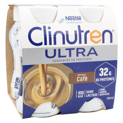 CLINUTREN ULTRA Concentré en Protéines Goût Café - 4x200ml