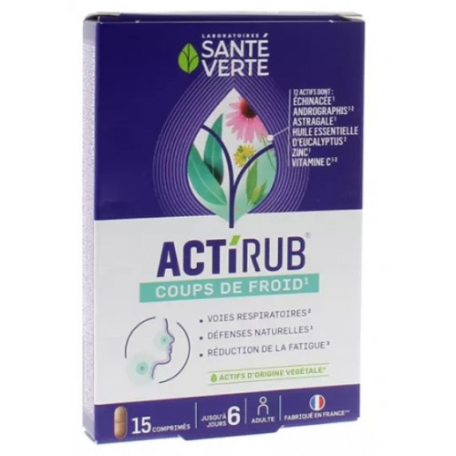 SANTE VERTE ACTIRUB Nez & Gorge - 15 Comprimés