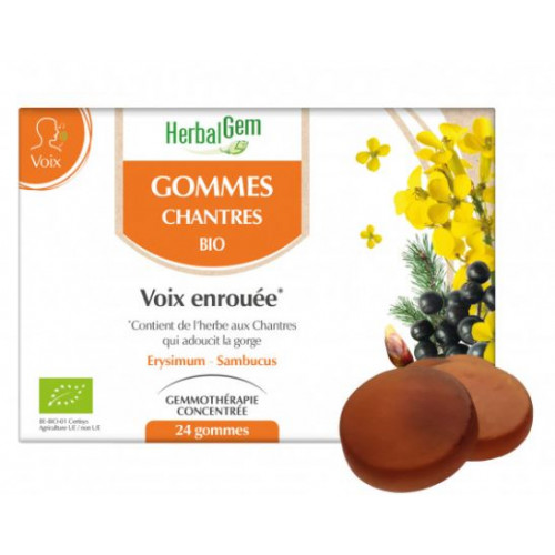 HERBALGEM - Gommes Chantres BIO - 24 Gommes