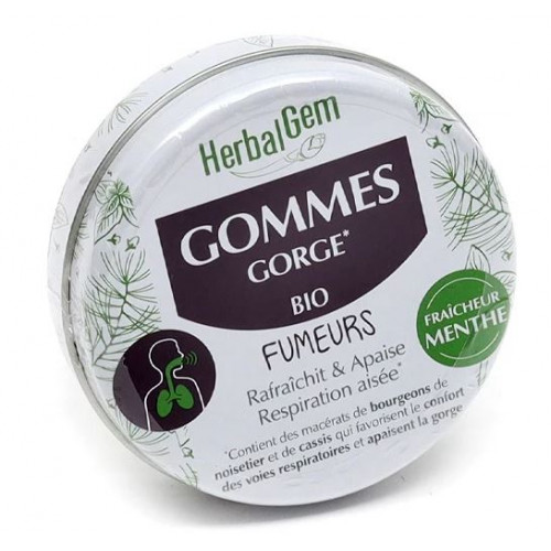 HERBALGEM - Gommes Gorge BIO Fumeurs - 45g