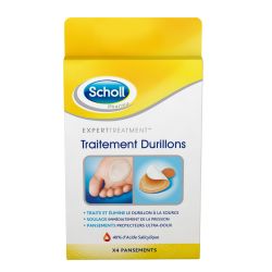 SCHOLL PANSEMENT Traitement Durillons Coricide - 4 Pansements