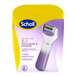 SCHOLL VELVET SMOOTH Râpe électrique Exfoliante & Contour Pied