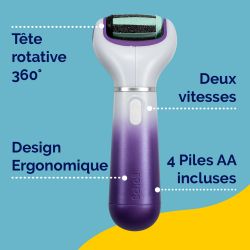 SCHOLL VELVET SMOOTH Râpe électrique Exfoliante & Contour Pied