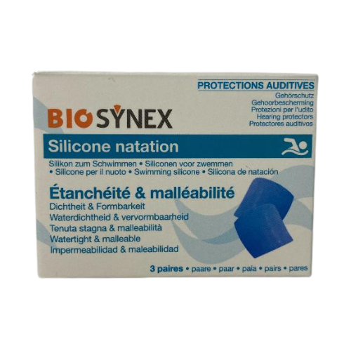 BIOSYNEX Silicone Natation Bleu - 3 Paires