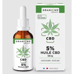 GRANIONS CBD 5% Huile CBD 500mg - 10ml