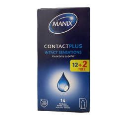 MANIX CONTACT PLUS Intact Sensations Fin et Extra Lubrifié - 12