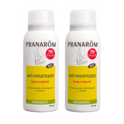 PRANARÔM SPRAY CORPOREL ANTI-MOUSTIQUES BIO - LOT DE 2 x 75ml