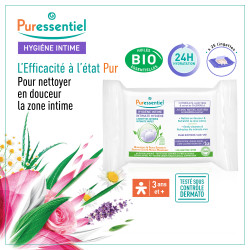 PURESSENTIEL Lingettes Intimes - 25 Lingettes