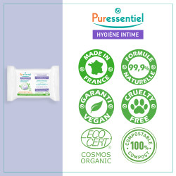 PURESSENTIEL Lingettes Intimes - 25 Lingettes