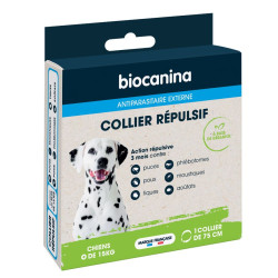 BIOCANINA ANTIPARASITAIRE Collier Répulsif 75cm - Chiens + de