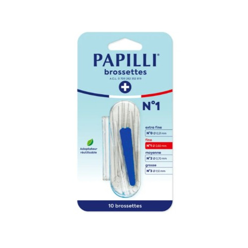 copy of PAPILLI BROSSETTE INTERDENTAIRE N°3P - 10 Brossettes