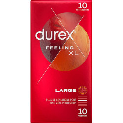 DUREX FEELING XL Taille Large - 10 Préservatifs