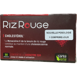 SANTE VERTE LEVURE DE RIZ ROUGE CHOLESTÉROL - 30 Comprimés