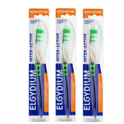 ELGYDIUM BROSSE À DENTS INTERACTIVE Souple - Lot de 3