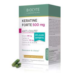 BIOCYTE KERATINE FORTE 500mg Anti-Chute - Lot de 3x40 Gélules