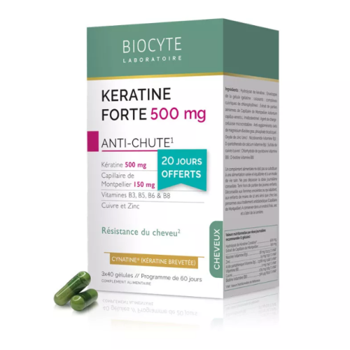 BIOCYTE KERATINE FORTE Anti-Chute Lot De 3 x 40 Gélules