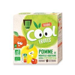 VITABIO COOL Fruits Gourde Pomme Acérola - 4 x 90g