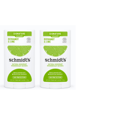 SCHMIDT'S Déodorants Sticks Bergamot & Lim - Lot de 2x75g