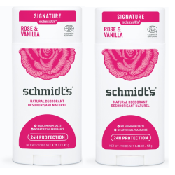 SCHMIDT'S DÉODORANT STICK ROSE + VANILLE - Lot de 2x75g