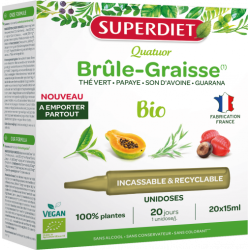 SUPERDIET Quatuor Brûle Graisse - 20 Unidoses de 15ml