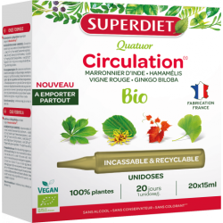 copy of SUPERDIET Quatuor Vigne Rouge Circulation - 30 Ampoules