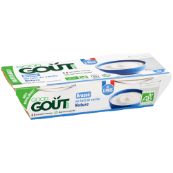 GOOD GOUT BRASSÉ Au Lait de Vache Nature Dès 6 Mois - 2 Pots de