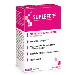 INELDEA SUPLEFER Supplémentation en Fer - 30 Gélules Végétales