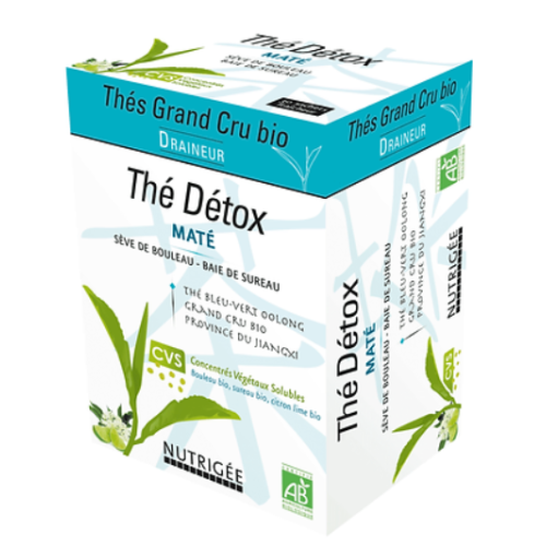 NUTRIGÉE THÉ DÉTOX Maté Thés Grand Cru Draineur BIO - 30 Sachets