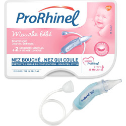 PRORHINEL Mouche-Bébé + 2 Embouts Souples