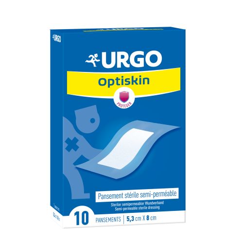 URGO Optiskin Pansement Stérile 5.3cm x 8cm - 10 Pansemens