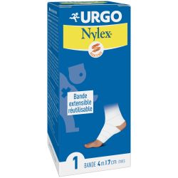 URGO NYLEX BANDE EXTENSIBLE BLANC 7CM X 4M