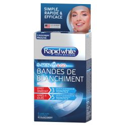 RAPID WHITE Bandes de Blanchiment Express 5 Minutes