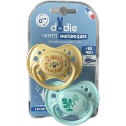 DODIE SUCETTE ANATOMIQUE A3 +18 Mois Silicone Rock - 2 Sucettes