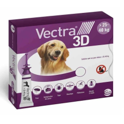 VECTRA 3D Solution Spot-On Chiens (25 -40 kg) - 3 Pipettes